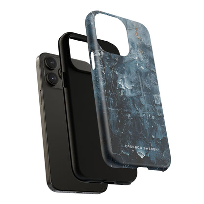 Weathered Blue Tapestry with Cracked Layers iPhone 14 | Tough+ Phone Case