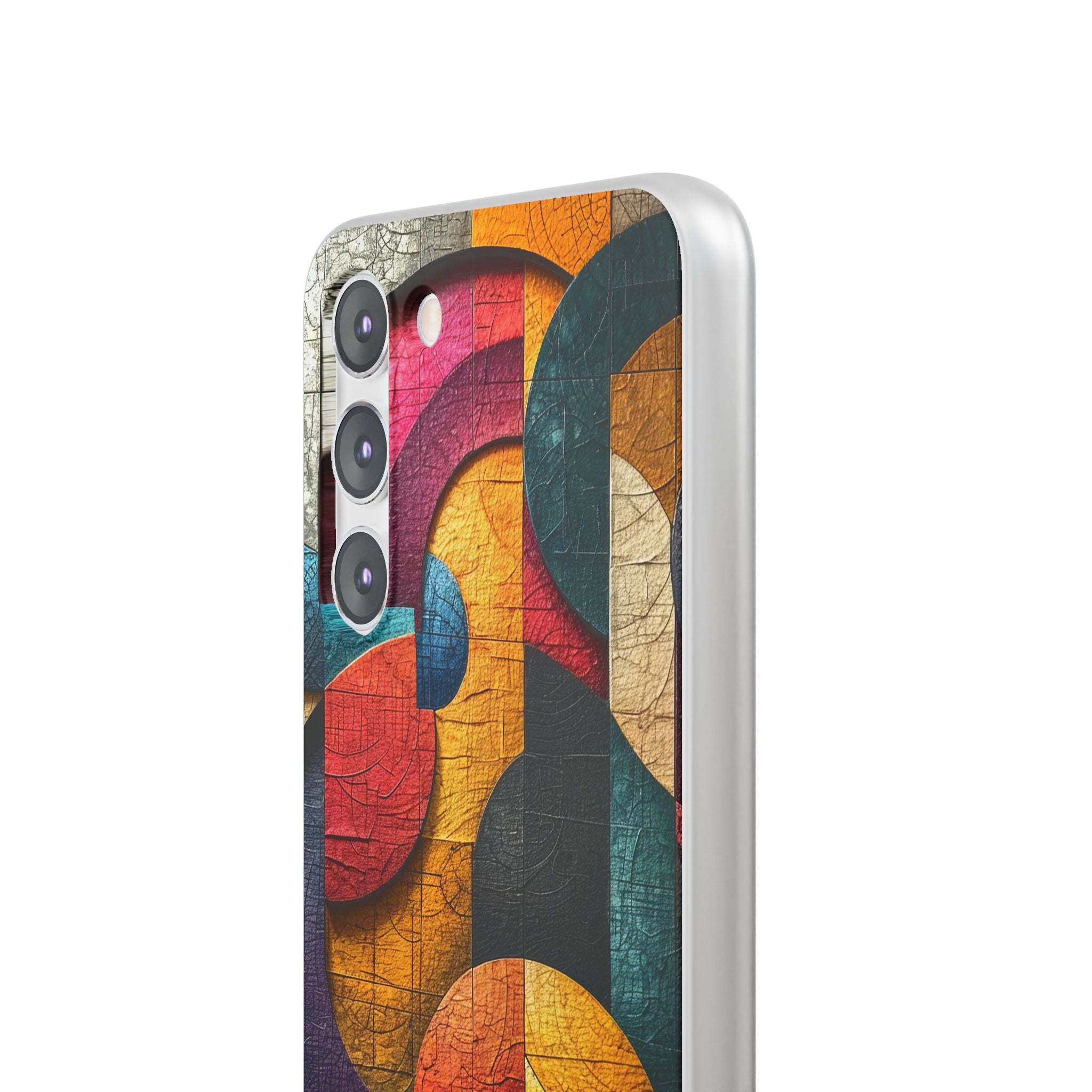 Vibrant Geometric Art - Flexi Samsung S23 Phone Case