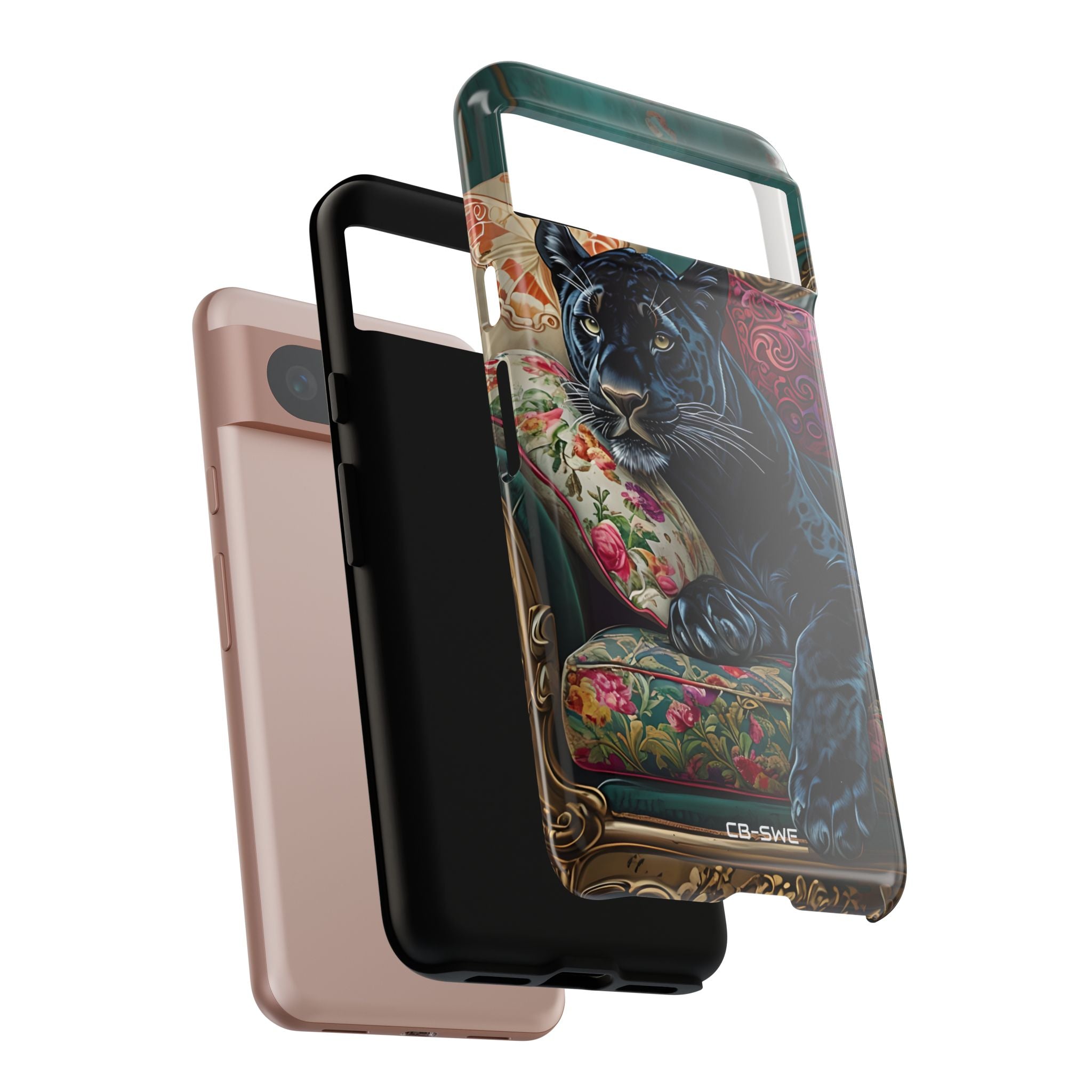 Panther on Vintage Chaise - Google Pixel Case