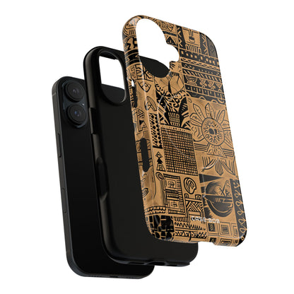 Tribal Faces iPhone 16 Case - Tough+