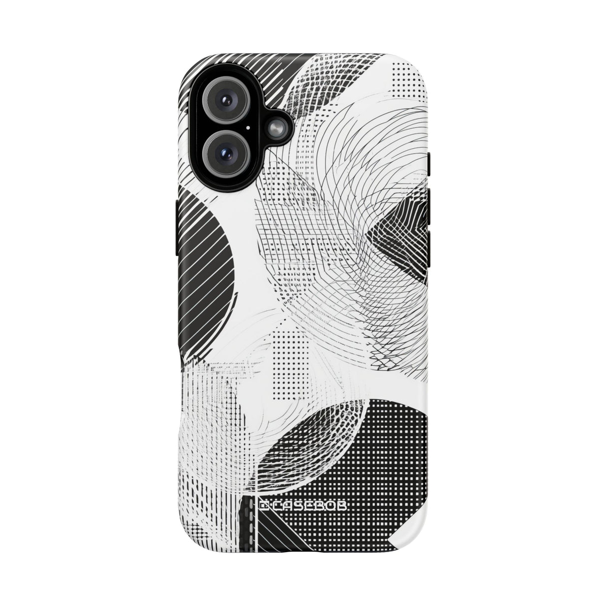 Monochrome Geometric Dance - for iPhone 16