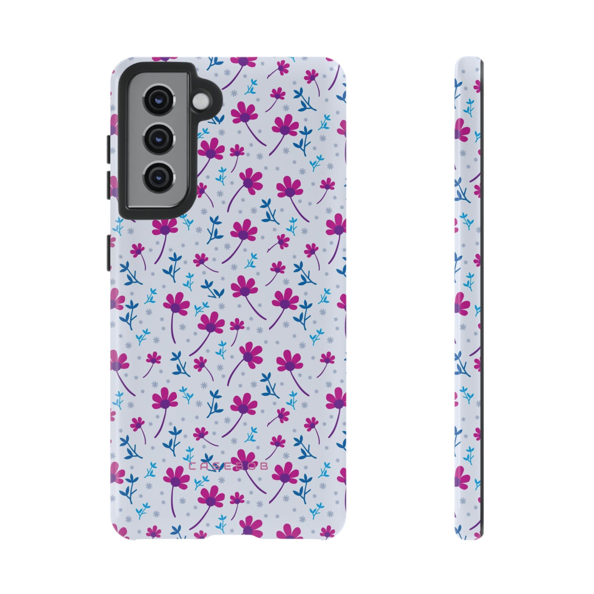 Purple Flower Pattern - Protective Phone Case