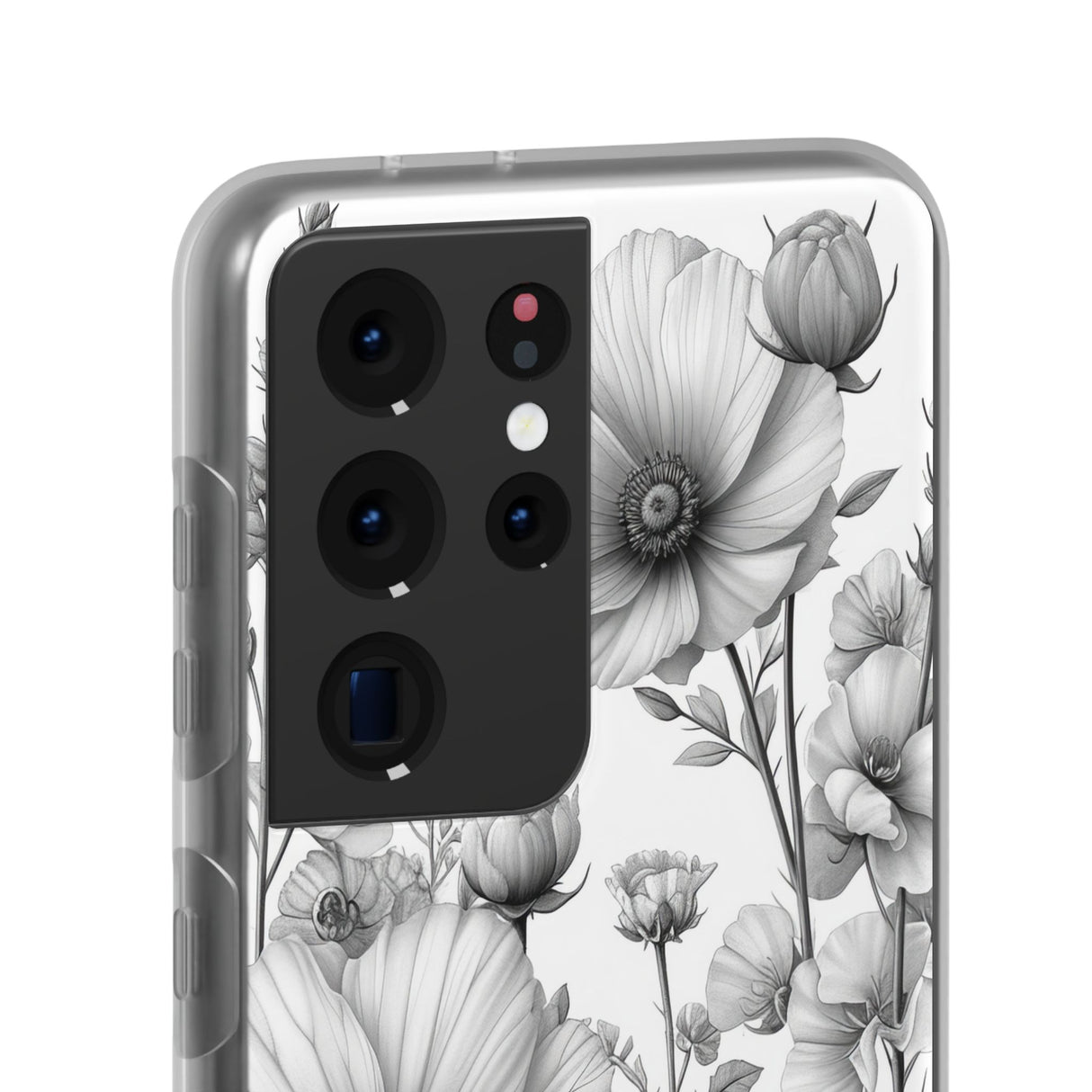 Monochrome Flora | Flexible Phone Case for Samsung Galaxy