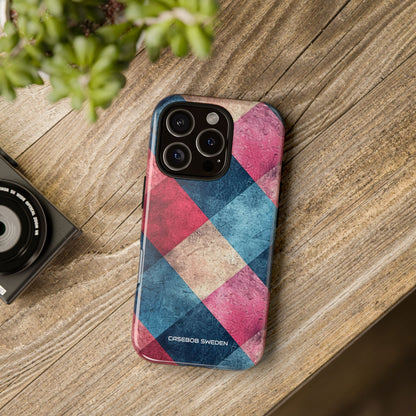 Bold Geometric Squares - Tough iPhone 16 Phone Case