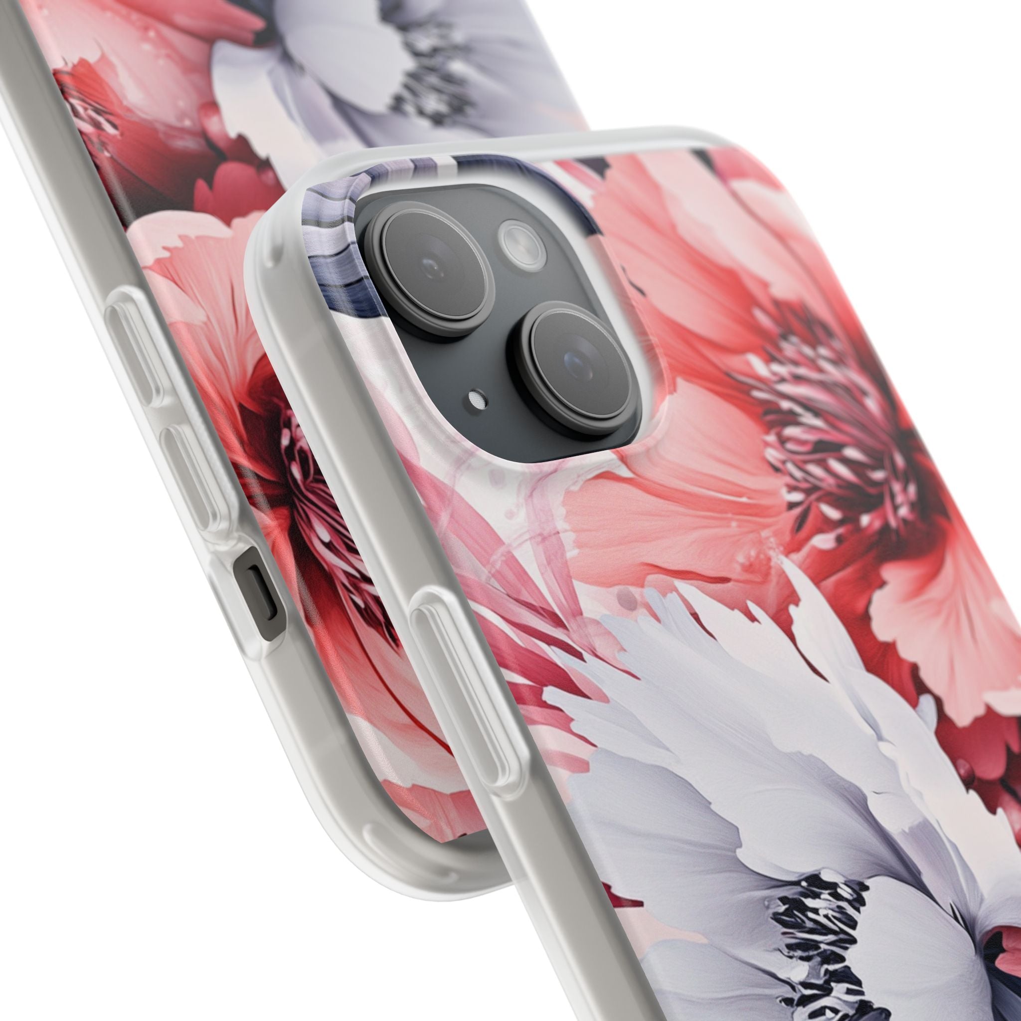 Coral Bloom iPhone 15 Case - Soft