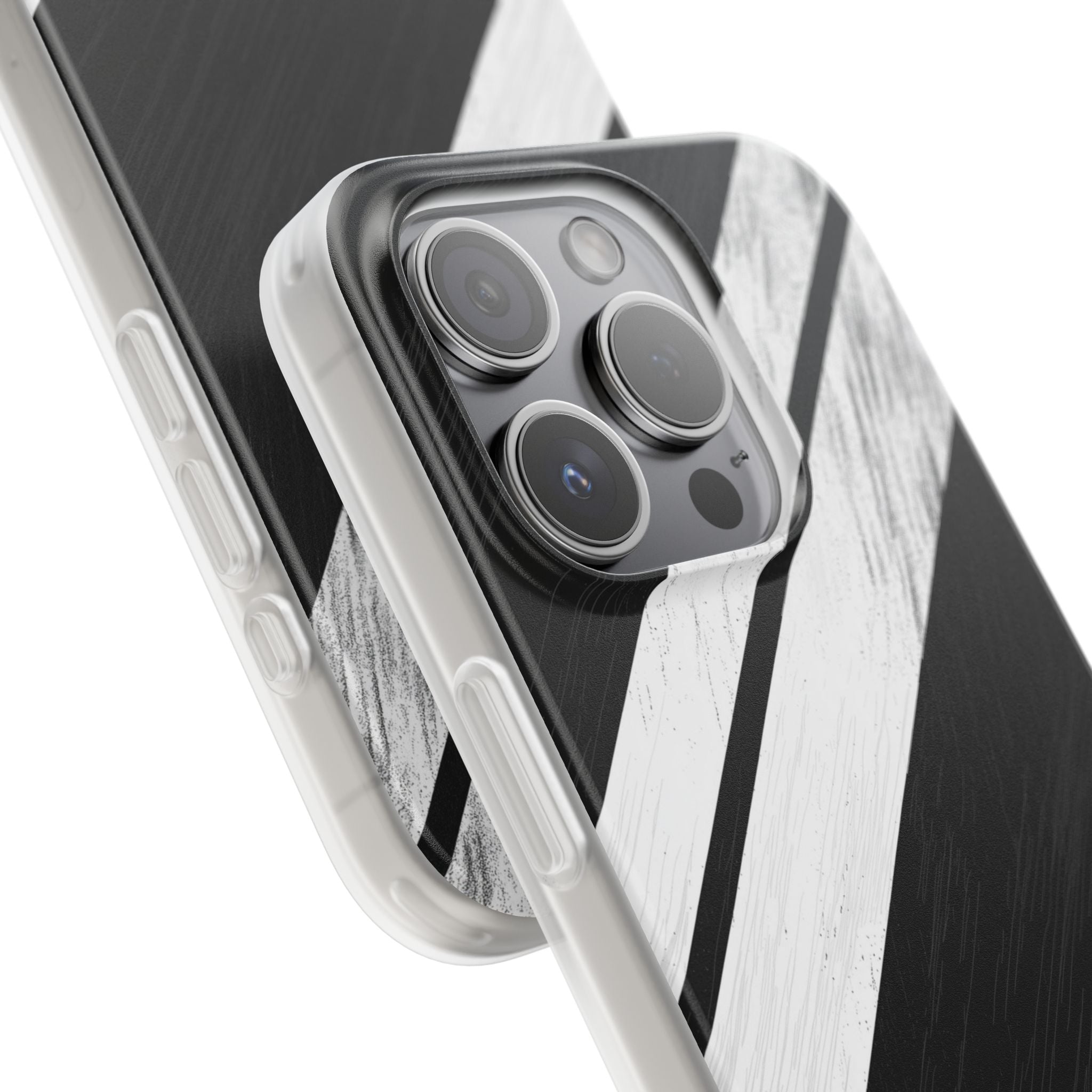 Distressed Stripe Motion iPhone 15 Pro Case - Soft