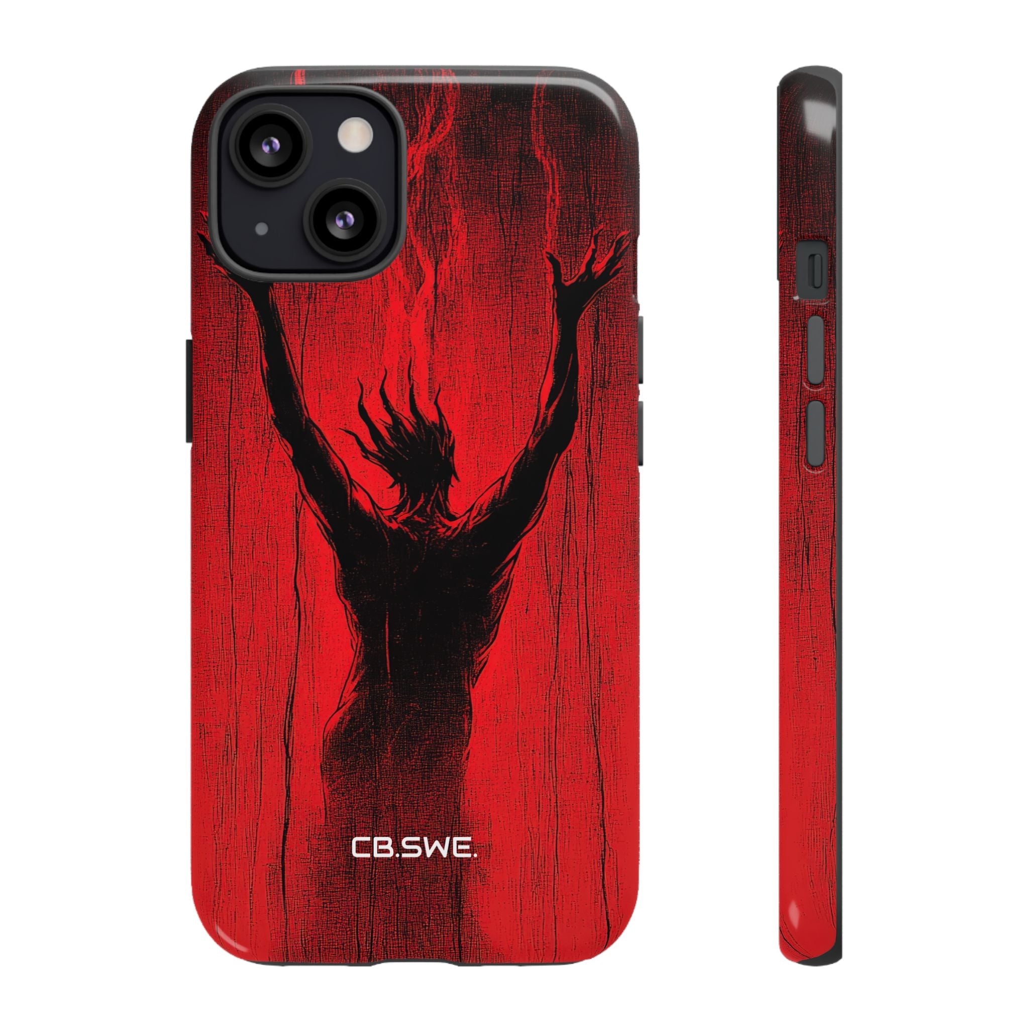 Dark Red Reflective Demons Arms Stre iPhone 13 - Tough