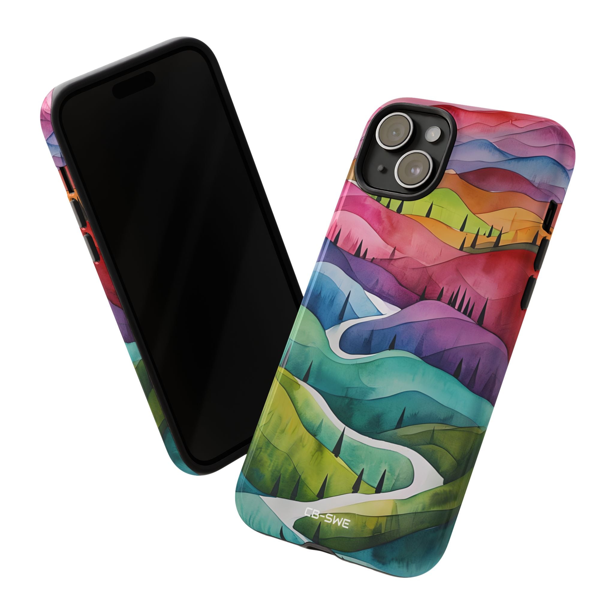 Whimsical Colorful Valleys - iPhone Case