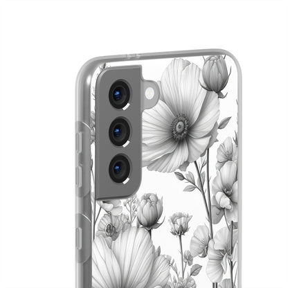 Monochrome Flora | Flexible Phone Case for Samsung Galaxy