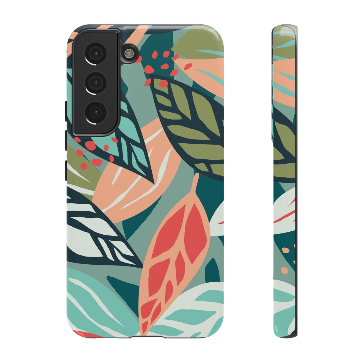 Mixed Tropical Leaf - Protective Phone Case