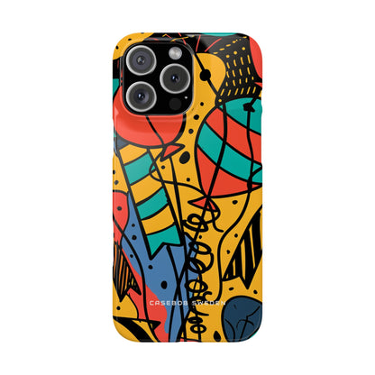 Playful Lines in Motion iPhone 16 - Slim Phone Case