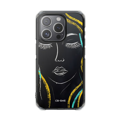 Vivid Minimalist Portrait iPhone Case - Impact