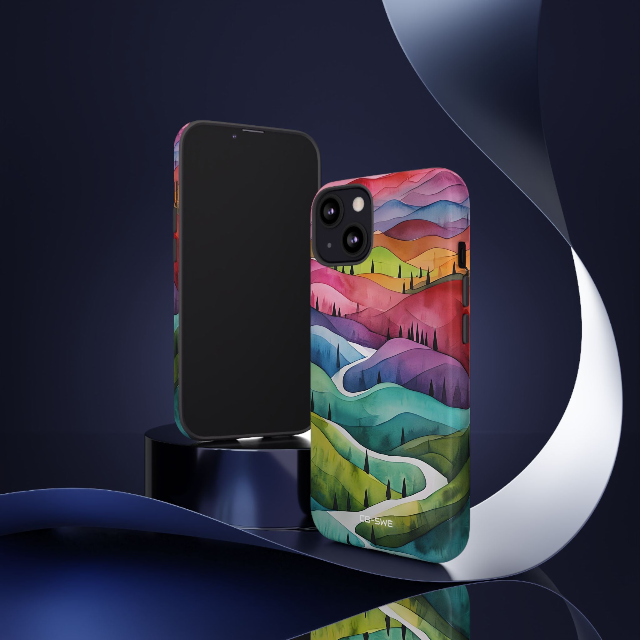Whimsical Colorful Valleys - iPhone Case