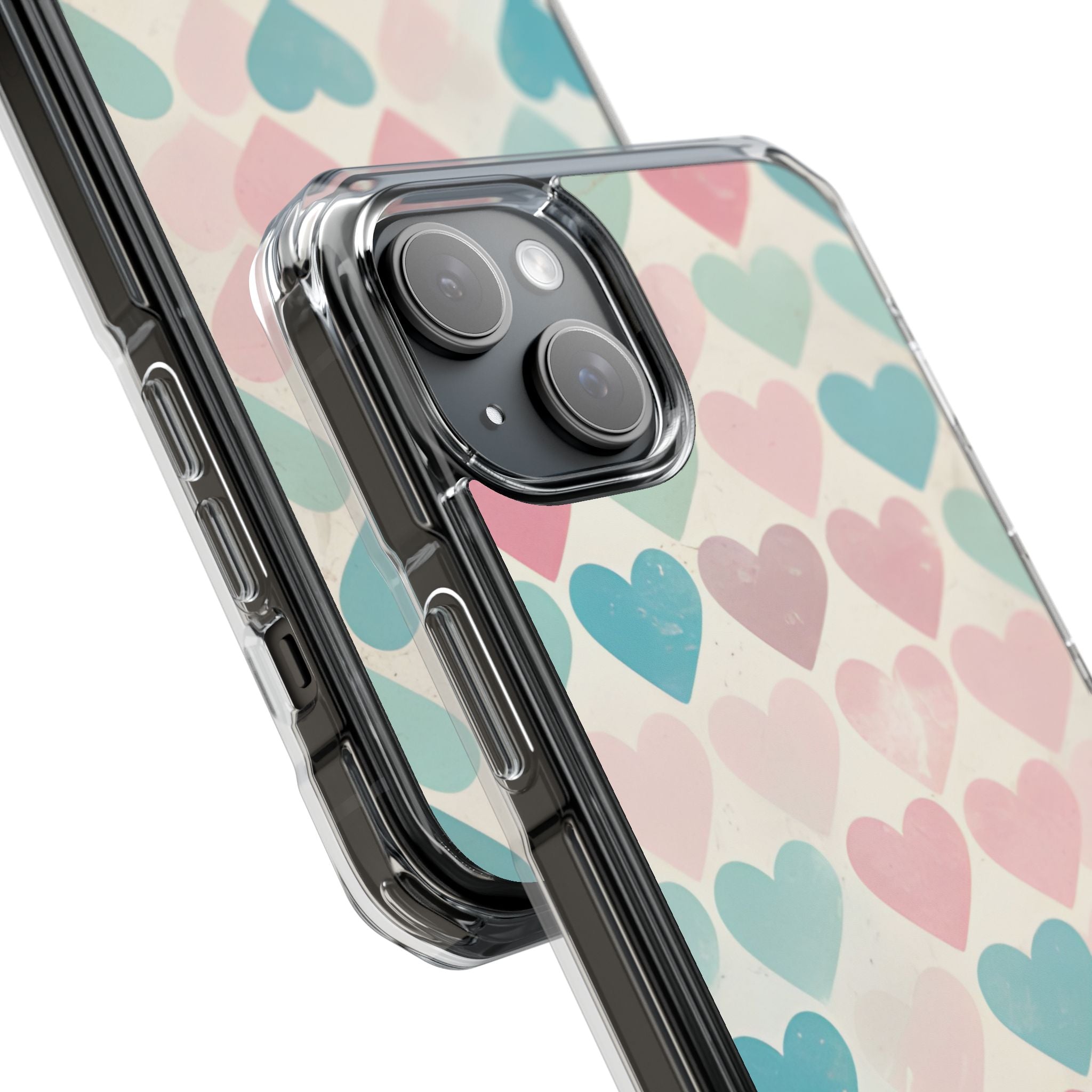 Retro Hearts Symmetry iPhone Case - Impact