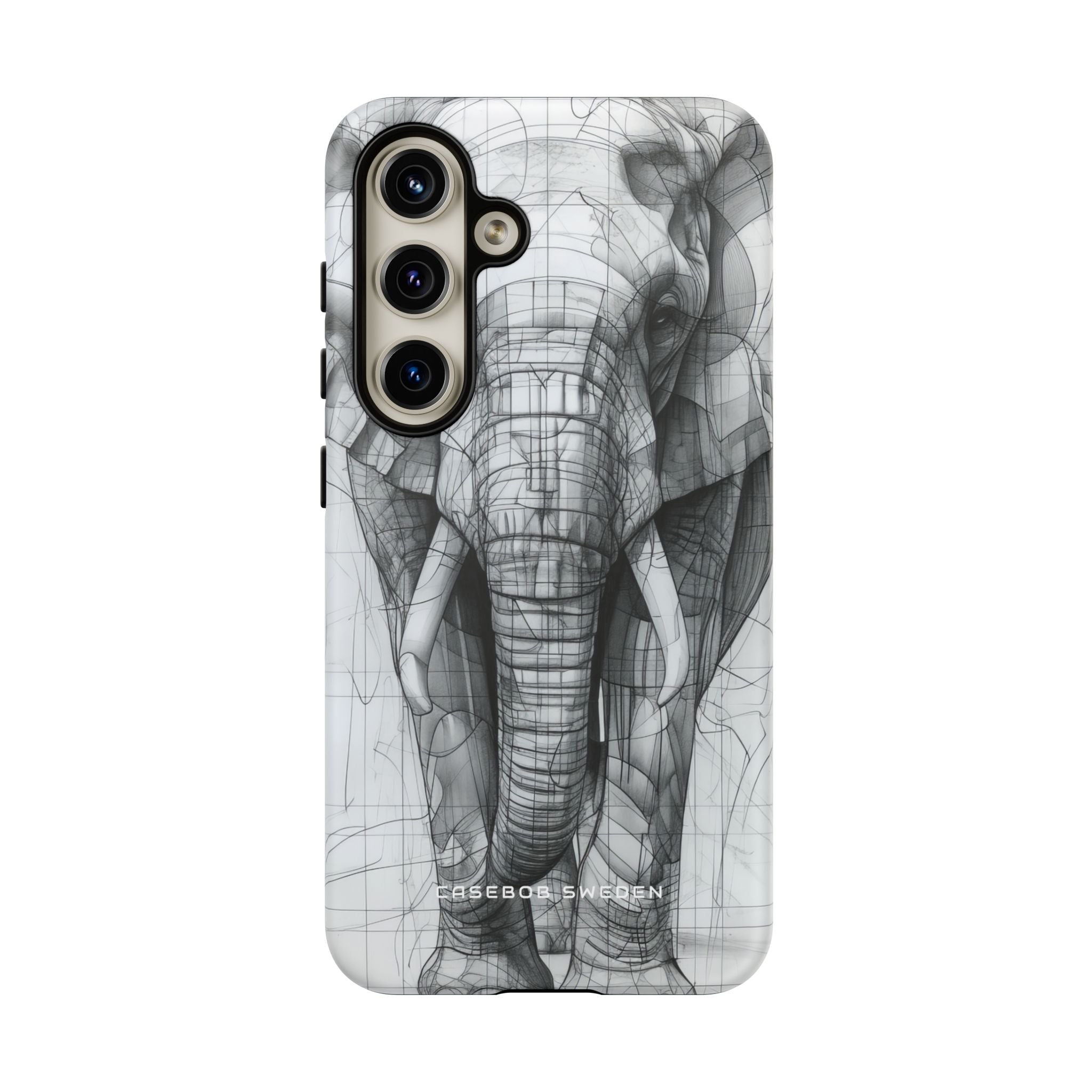 Elephant Line Geometry Samsung S24 - Tough Phone Case