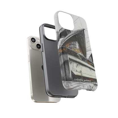 Architectural Curves in Line Formation iPhone 14 - Tough Phone Case