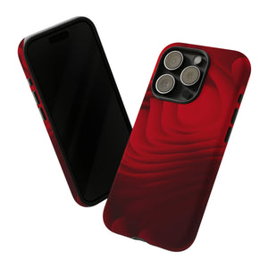 Red Center Waves - Protective Phone Case