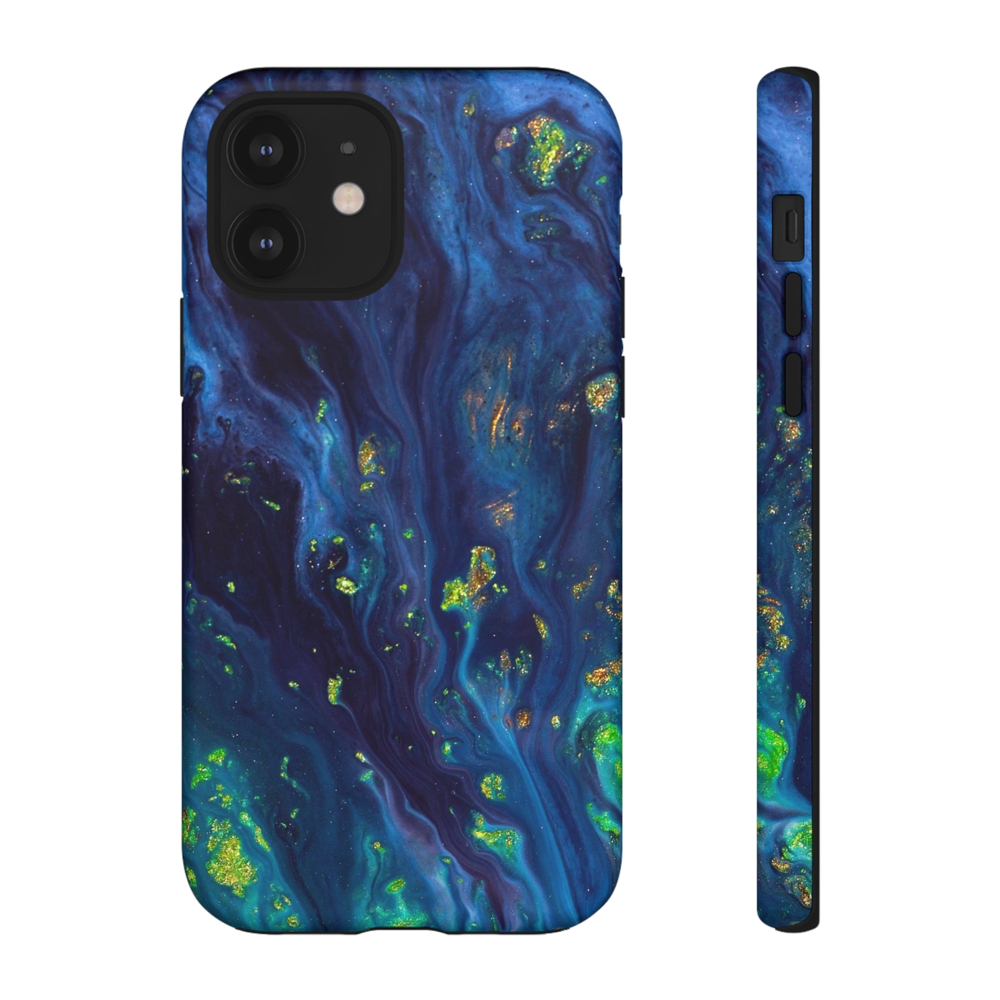 Green Opal Ink Art iPhone Case (Protective) iPhone 12 Matte Phone Case