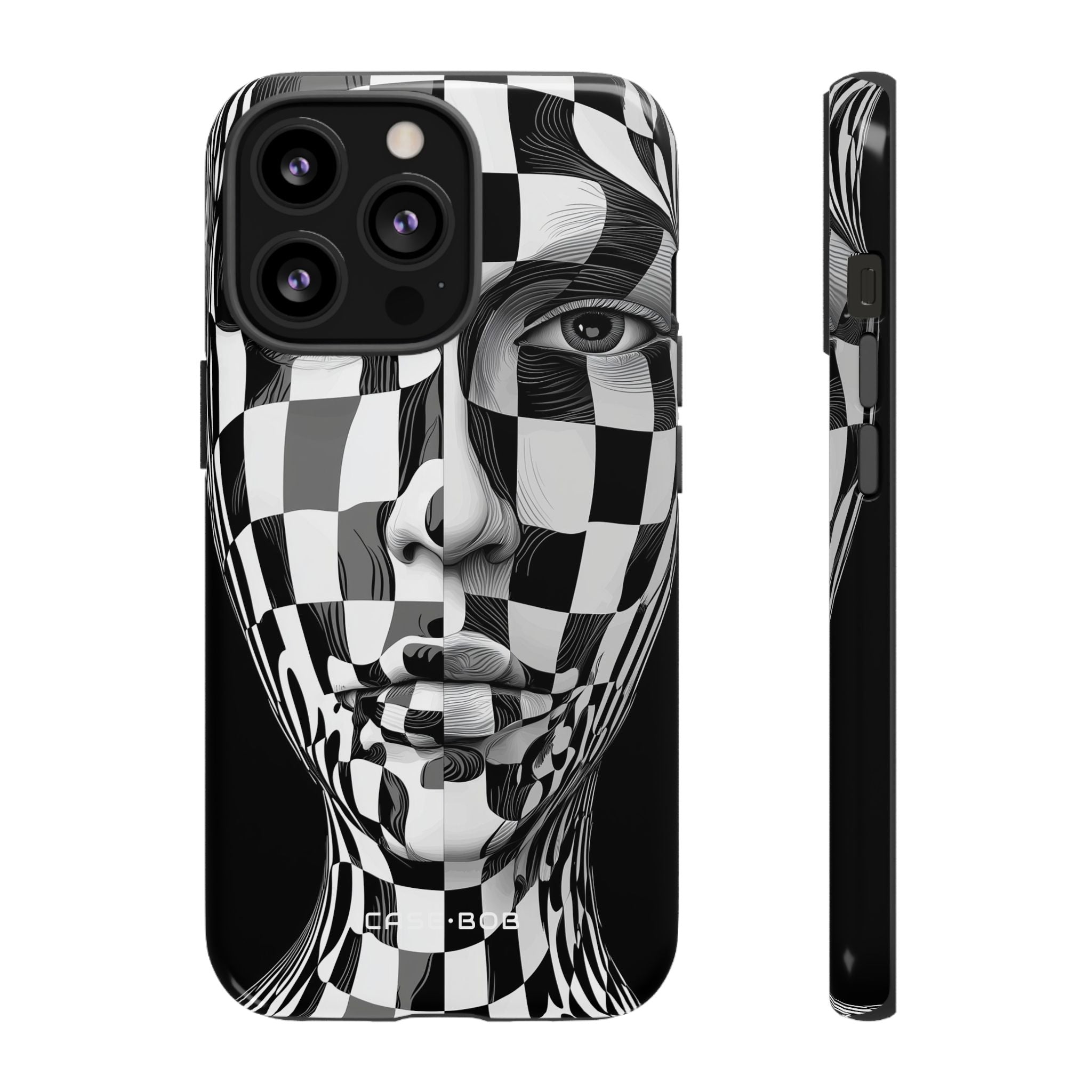 Checkered Face iPhone 13 Pro Case - Tough