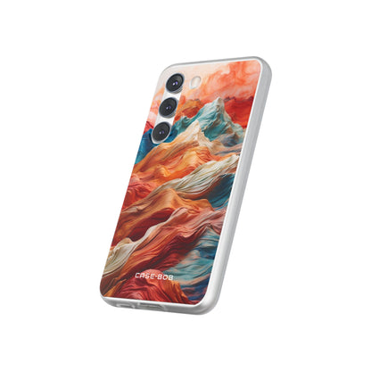 Fabric Peaks Cream Samsung S23 Case - Soft