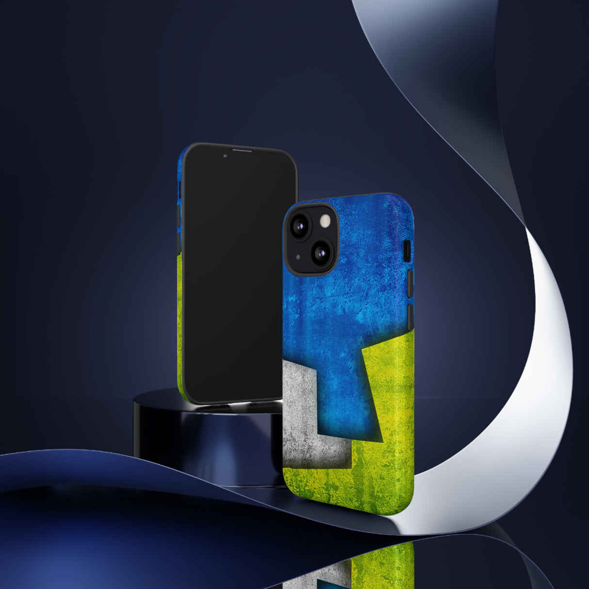 Blue Abstract Art - Protective Phone Case