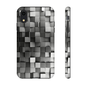 Monochrome Square Gradient - Protective Phone Case