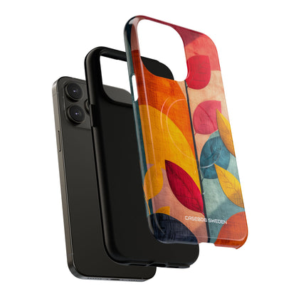 Abstract Orange Blue Design - Tough + MagSafe® iPhone 14 Phone Case