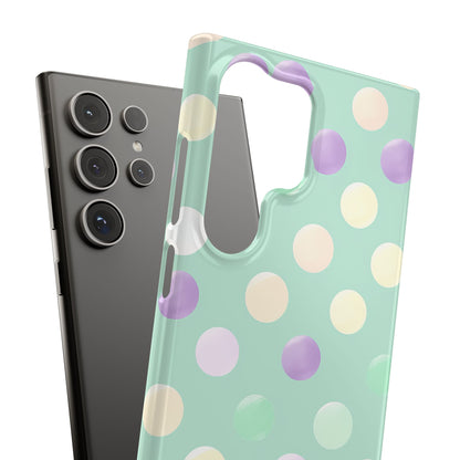 Pastel Polka Dots - Slim Samsung S24 Phone Case