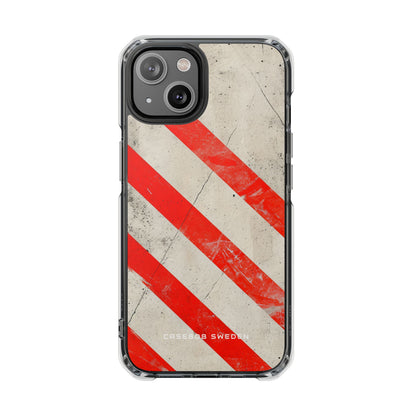 Striker Crimson Stripes iPhone 14 - Clear Impact Phone Case