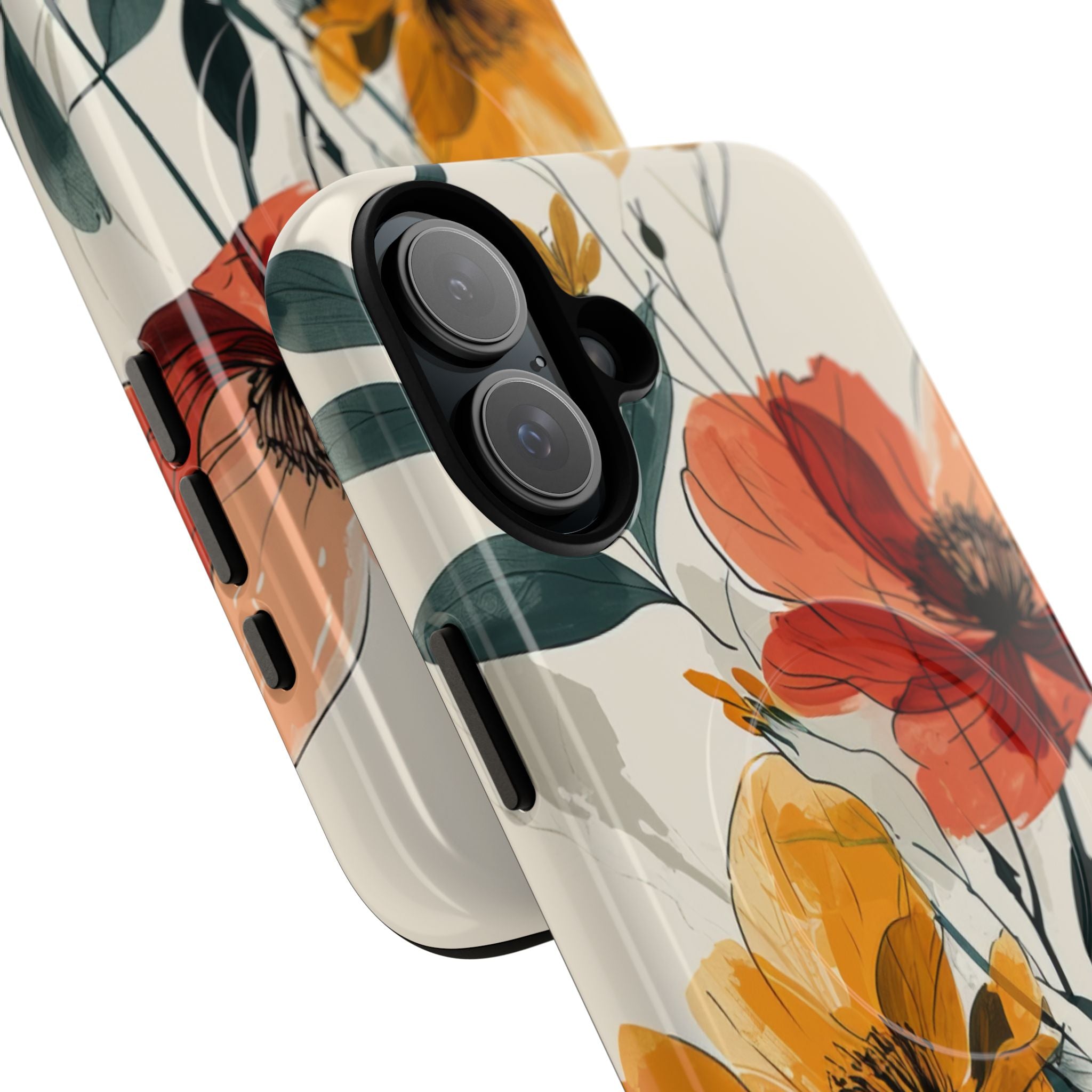 Elegant Floral Harmony iPhone 16 | Tough+ Phone Case