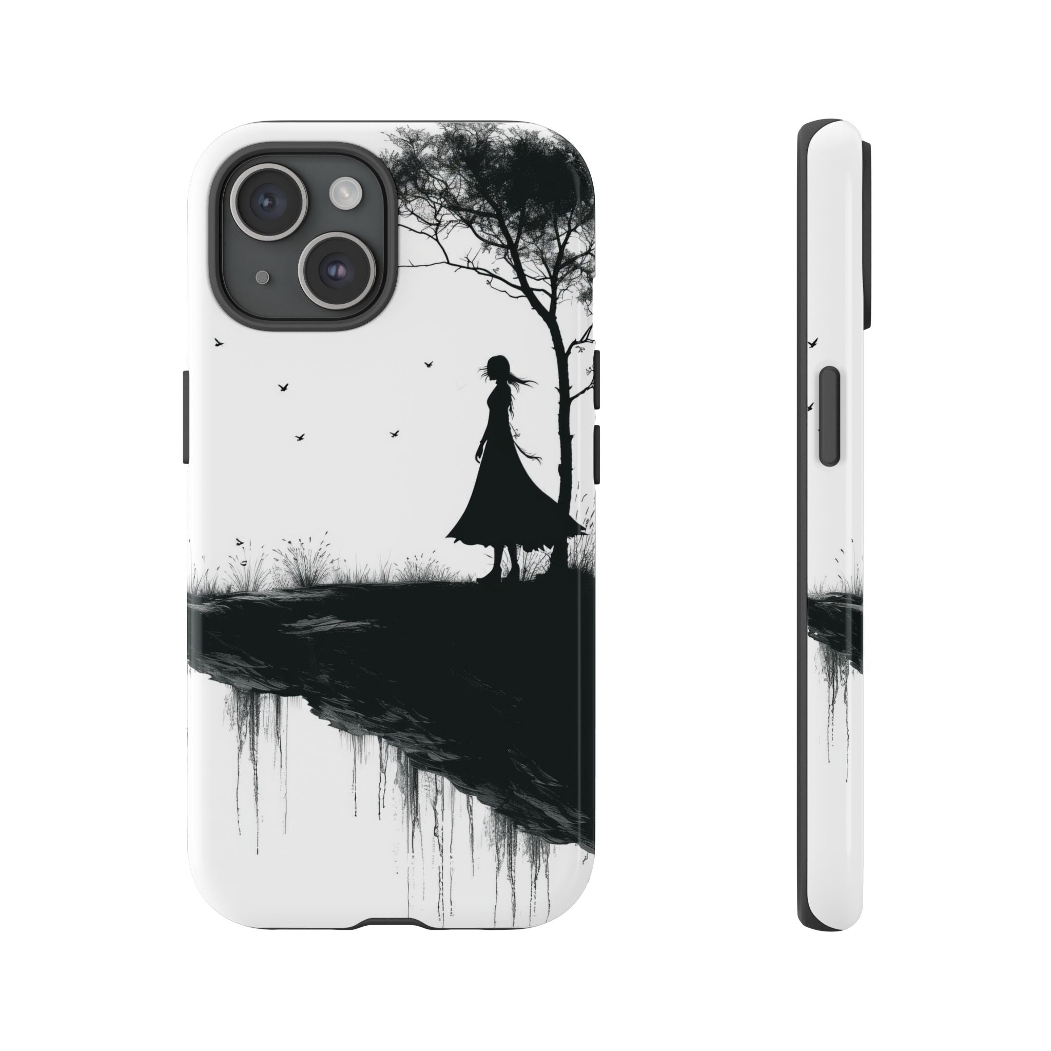 Cliffside Silhouette iPhone 15 Case - Tough