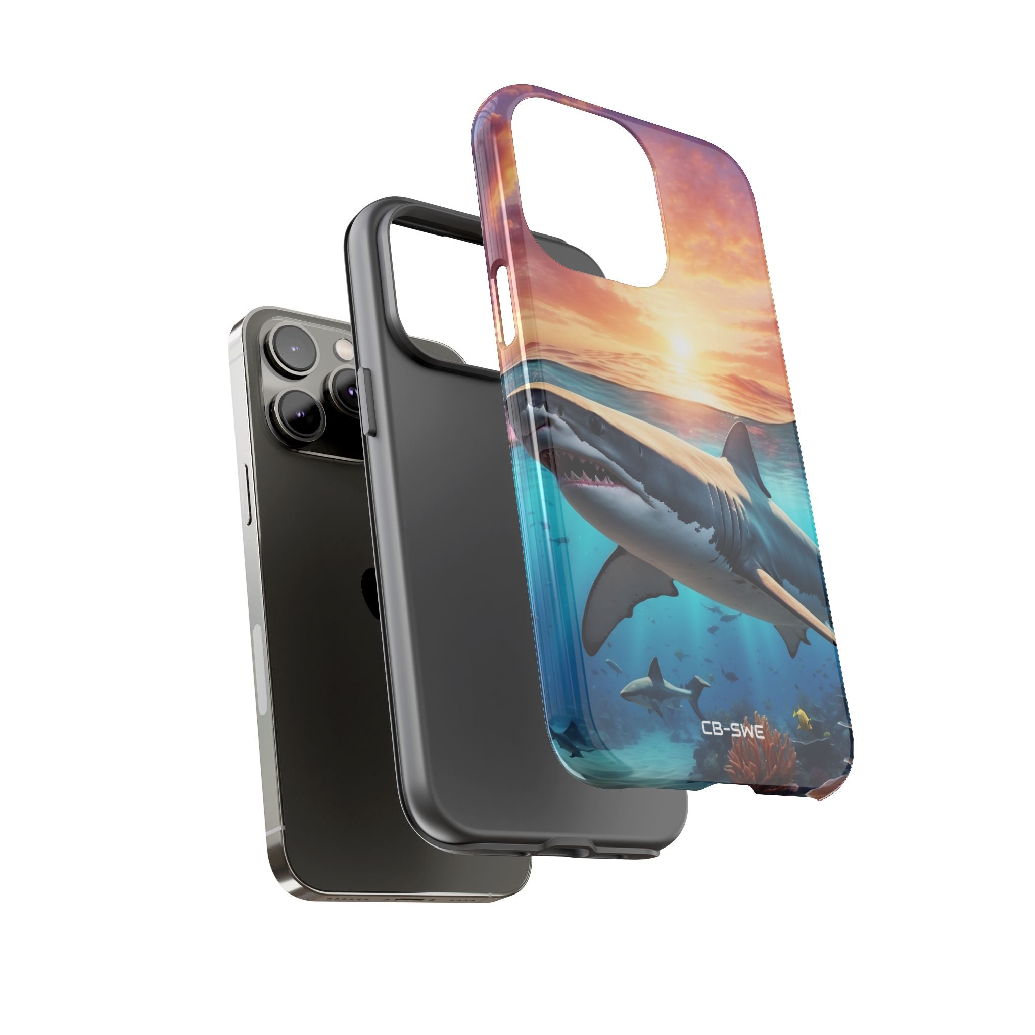 Shark Swims Through - iPhone Case