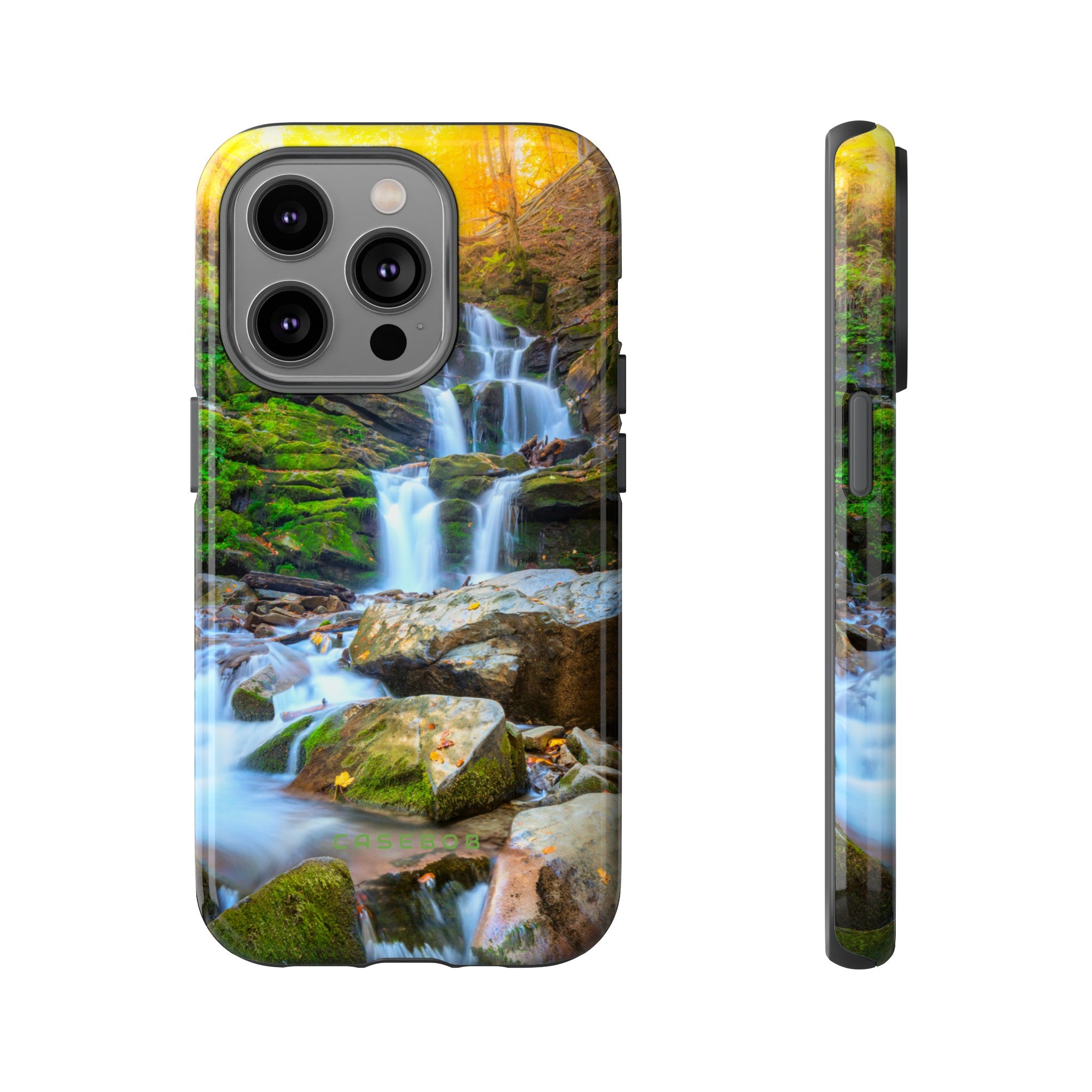 Autumn Mountain Waterfall - Protective Phone Case