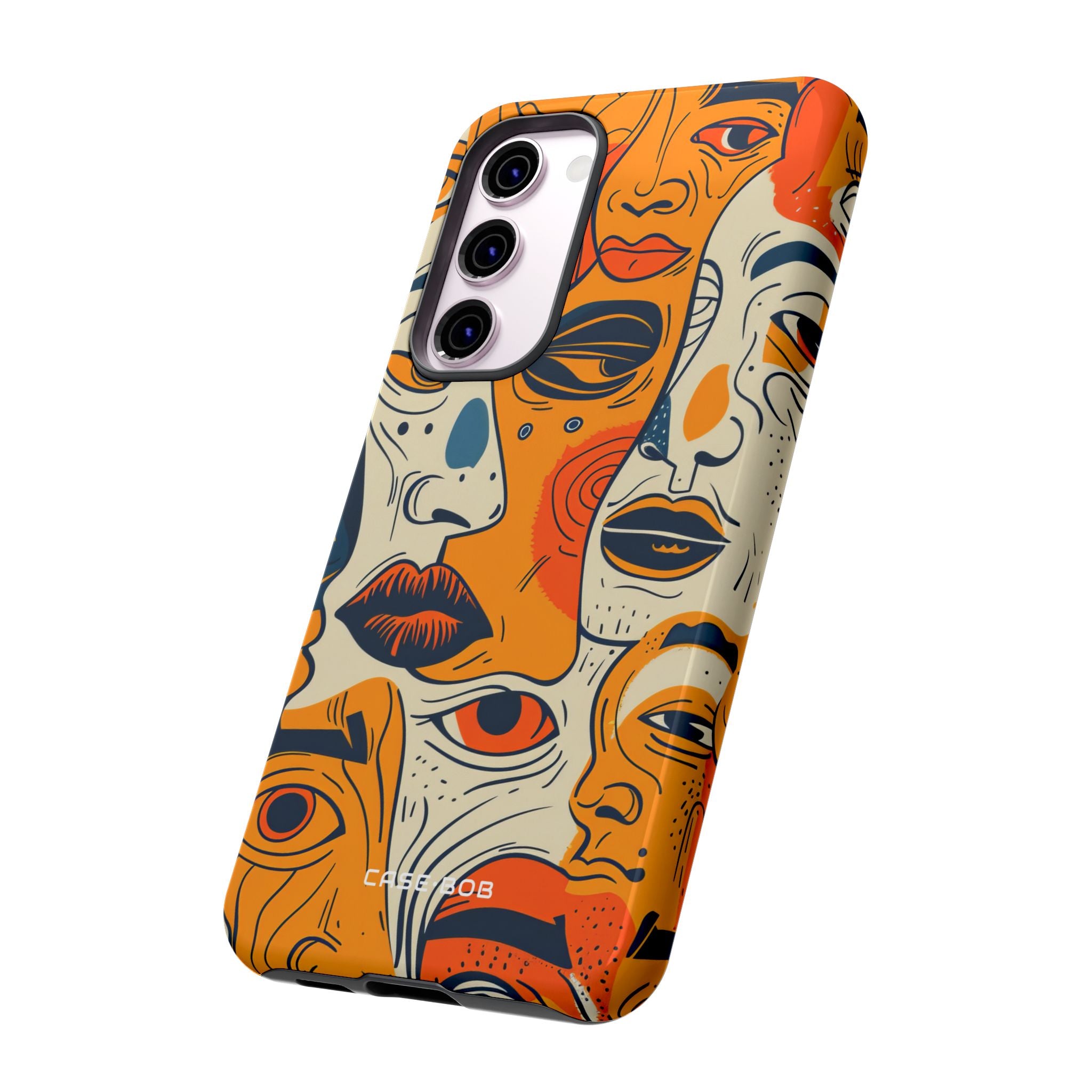 Tangled Faces Sunset Samsung S23 Plus Case - Tough