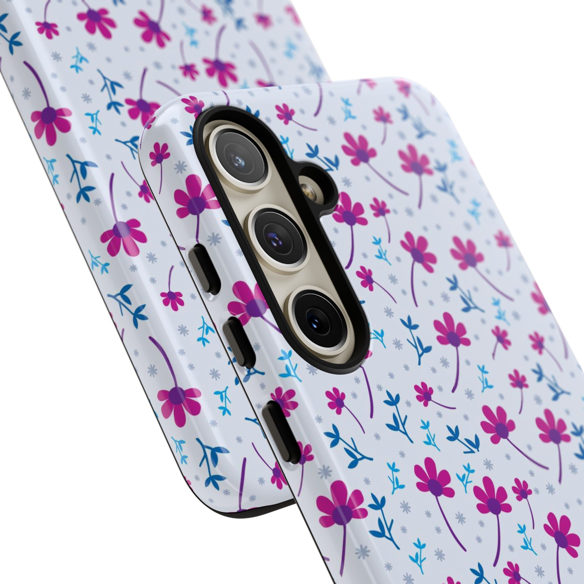 Purple Flower Pattern - Protective Phone Case