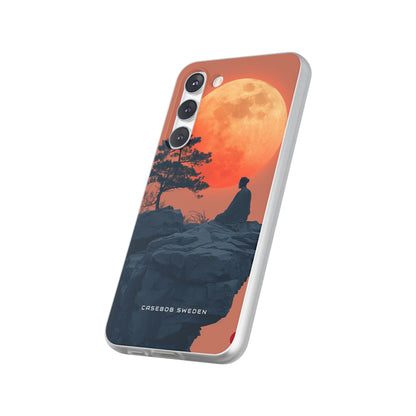 Zen Tranquility Under a Red Moon Samsung S23 - Flexi Phone Case