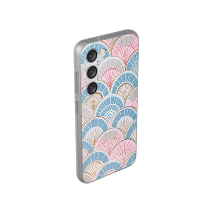 Art Deco Pastel Fan Pattern - Flexi Samsung S23 Phone Case