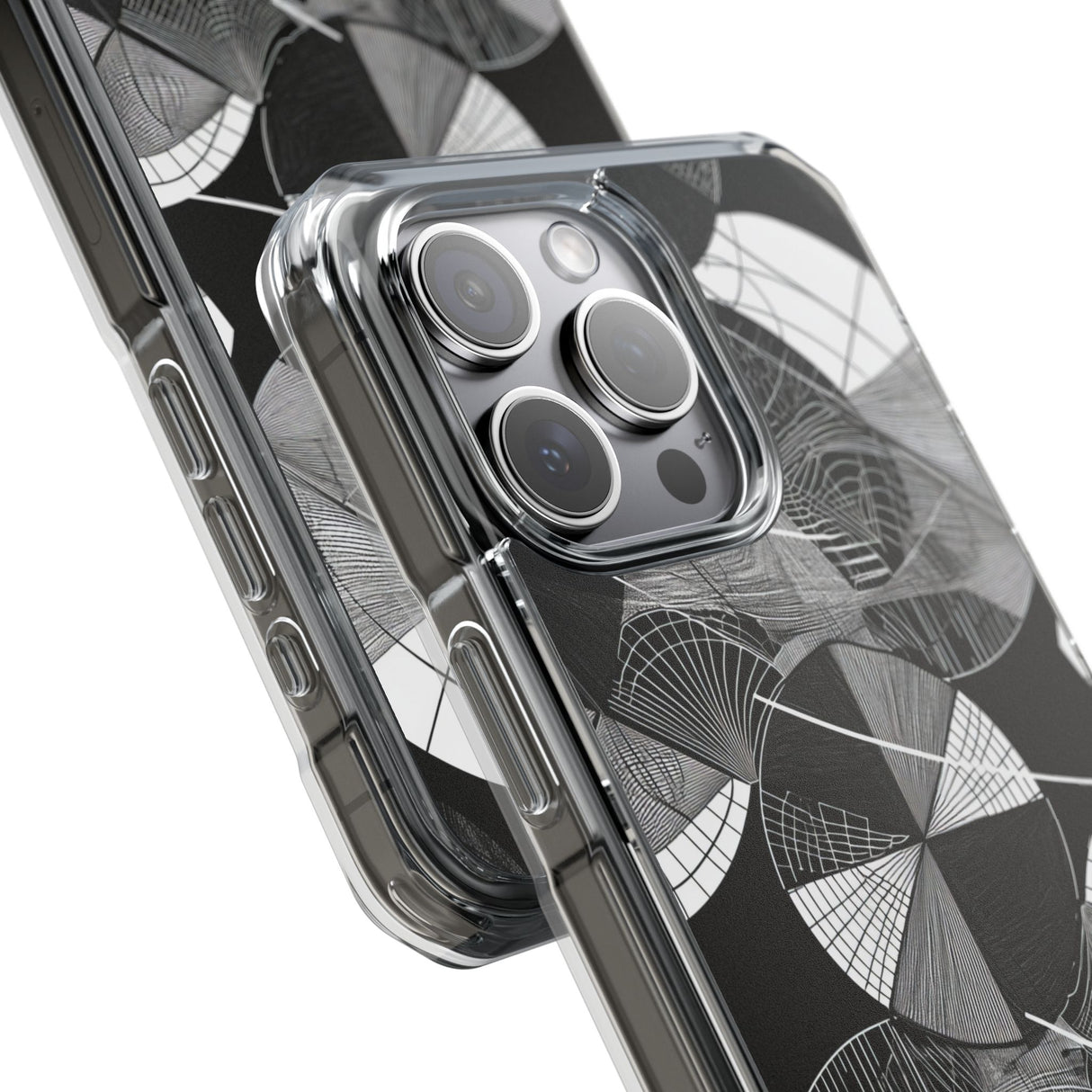 Geometric Elegance - Phone Case for iPhone (Clear Impact - Magnetic)