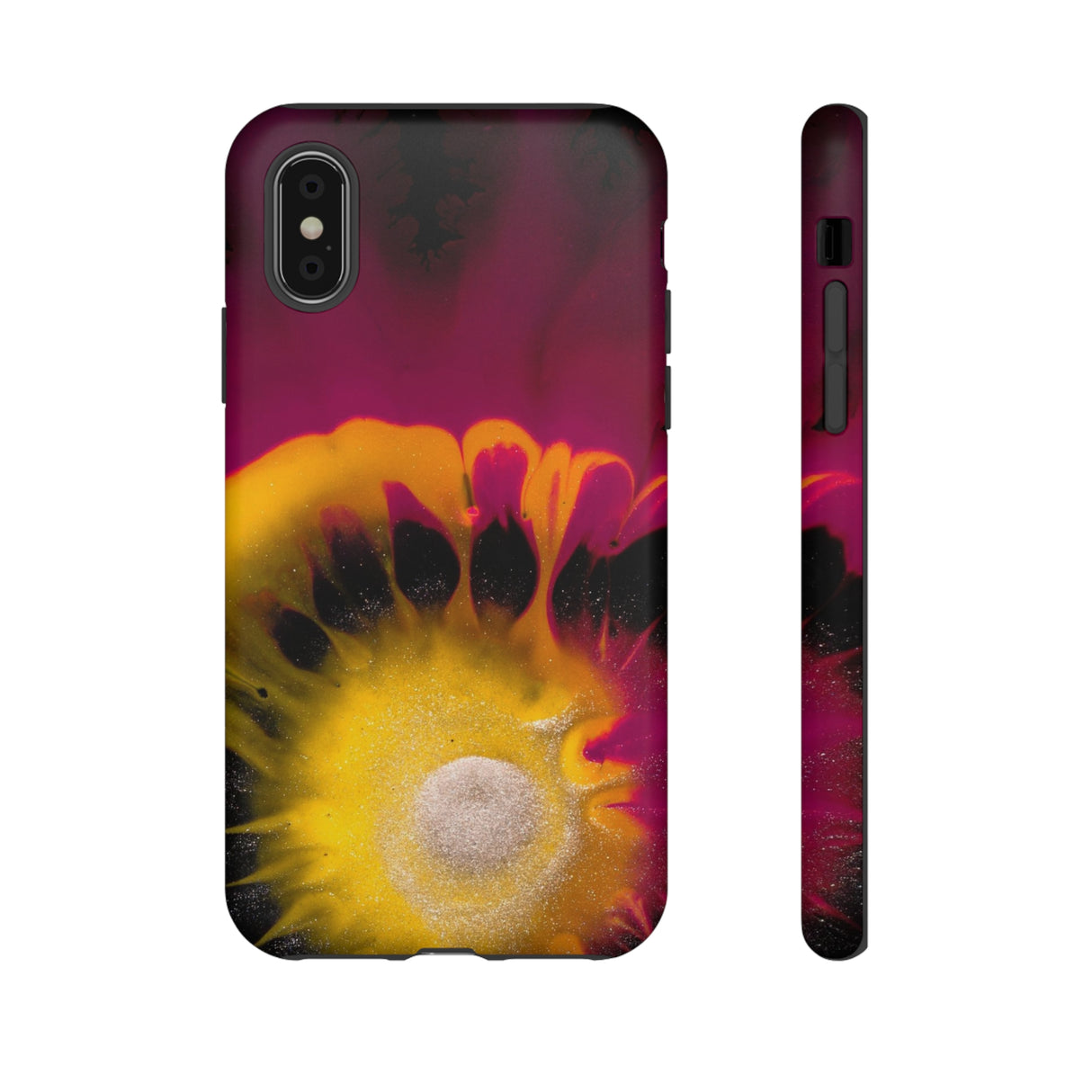 Deep Purple Ink Art iPhone Case (Protective) iPhone X Matte Phone Case