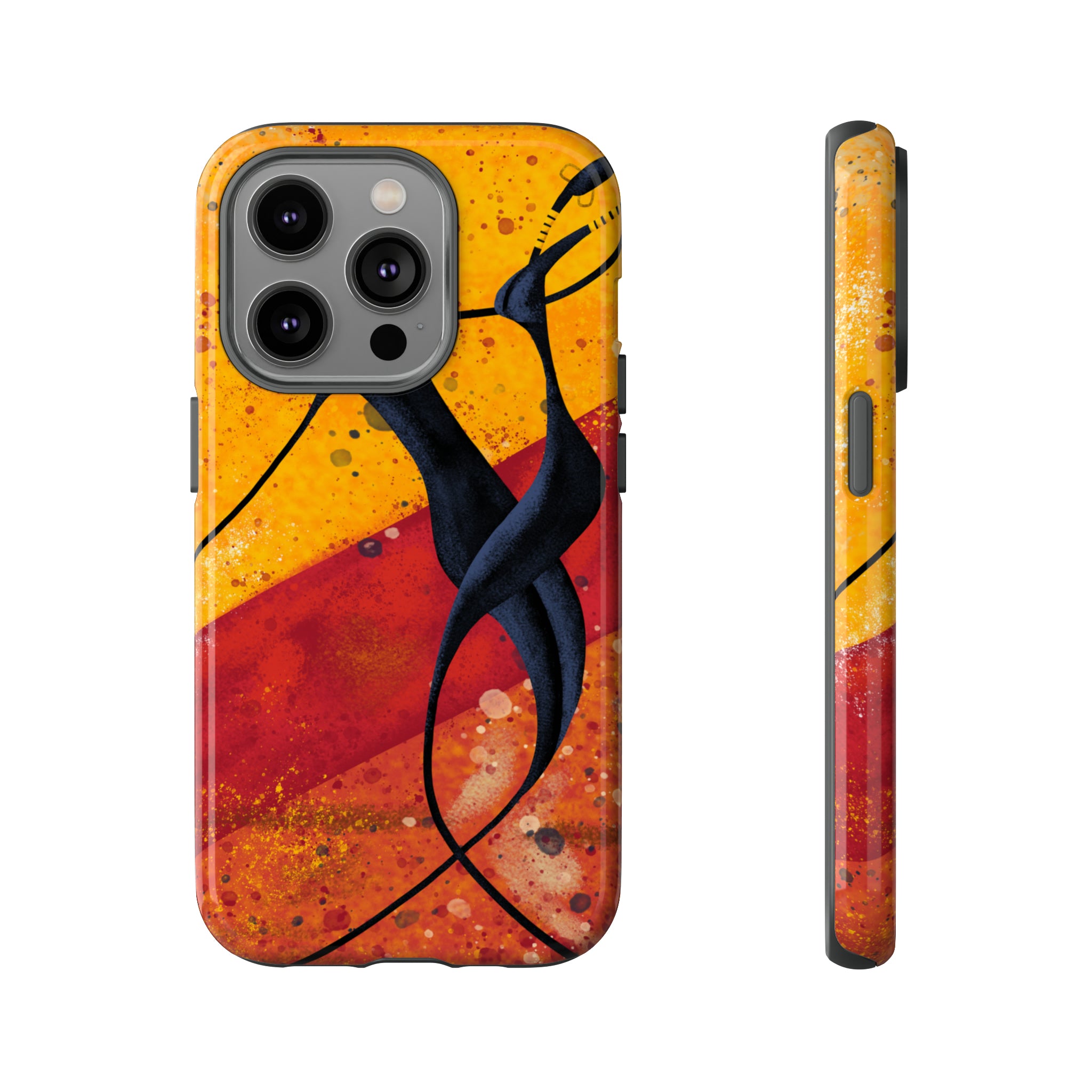 Oil painting - African couple dance - Protective Phone Case