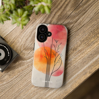 Curved Stem Sunset iPhone 16 Plus Case - Tough