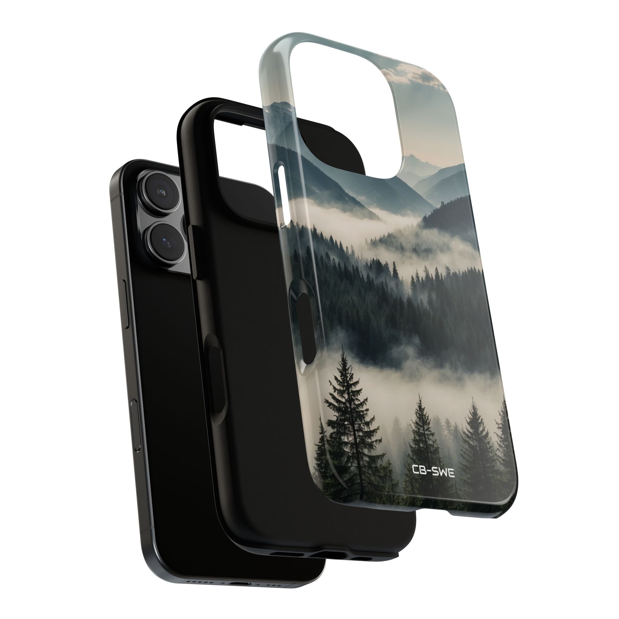 Misty Forest Embrace - iPhone Case