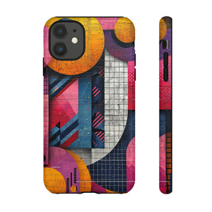 Lively Neon Geometry - Protective Phone Case