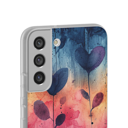 Watercolor Heart Art - Flexi Samsung S22 Phone Case