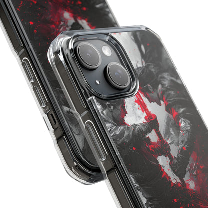 Crimson Blade Clash iPhone Case - Impact