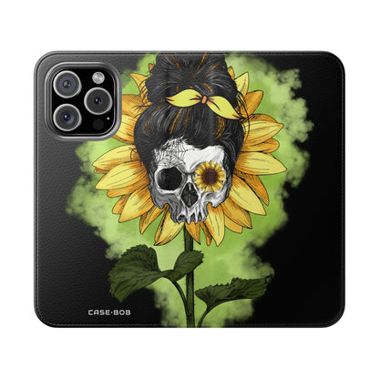 Skull Sunflower - iPhone 16 Pro Case - Wallet