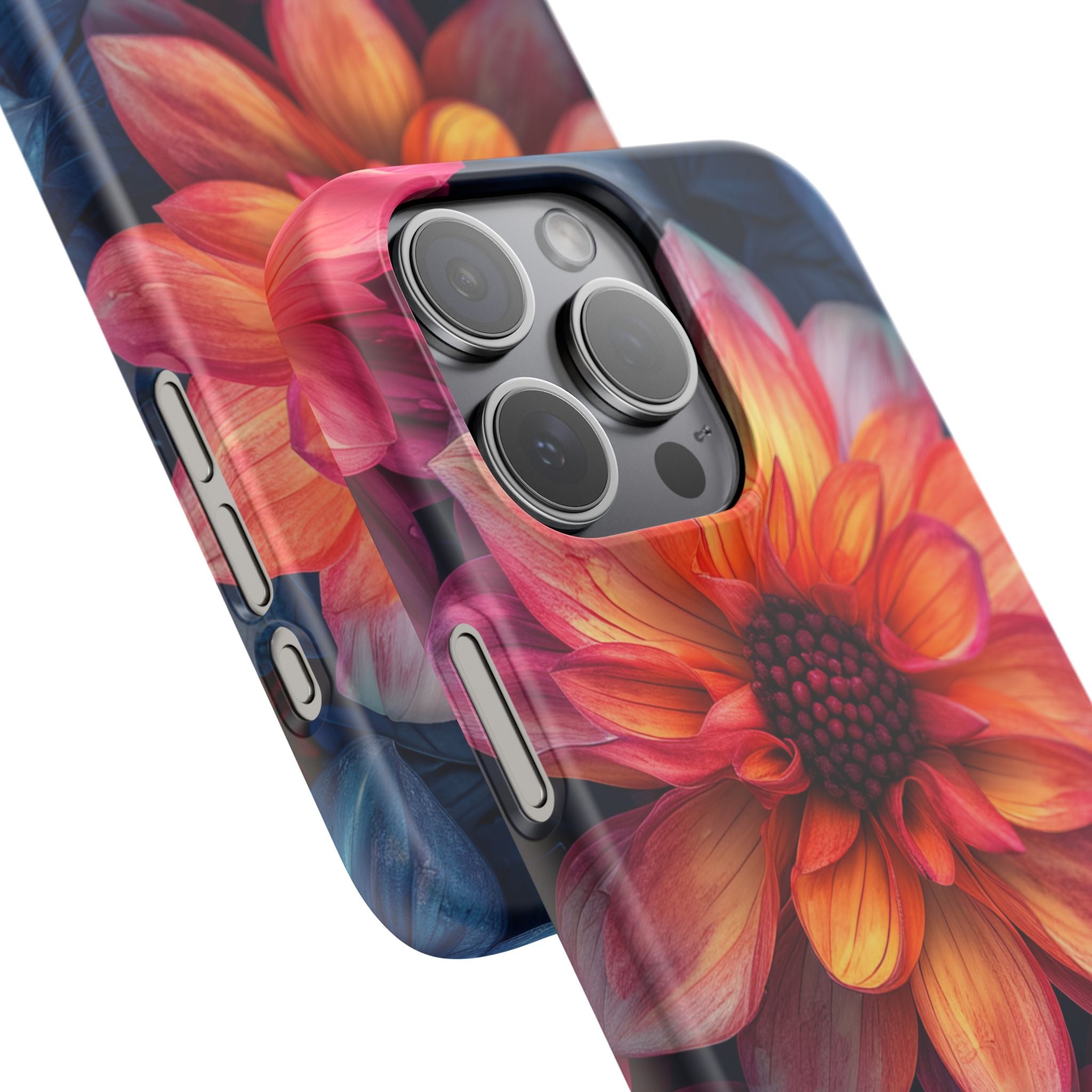 Fiery Bloom Harmony iPhone 15 - Slim Phone Case