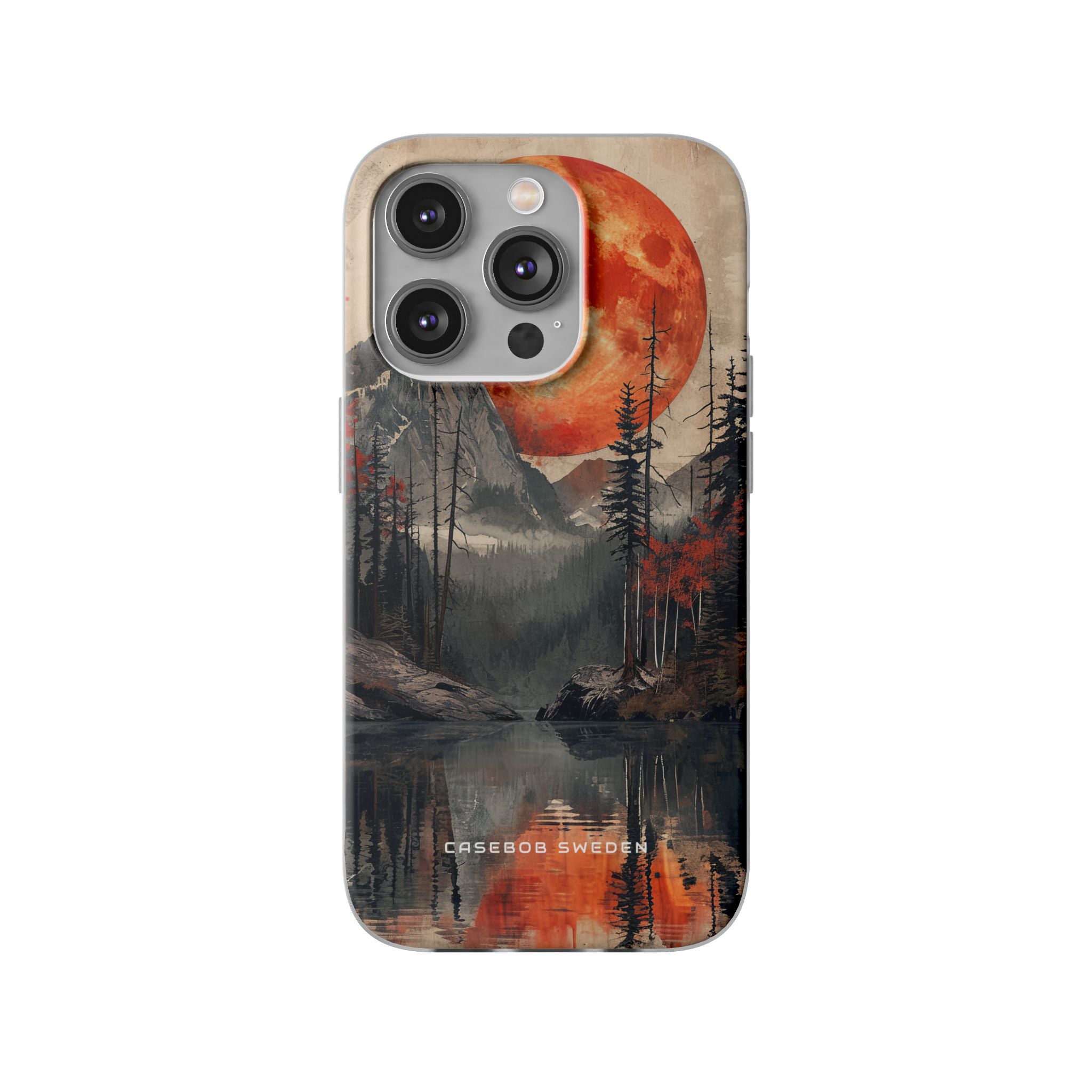 Celestial Glow Over Reflective Landscape iPhone 14 - Flexi Phone Case