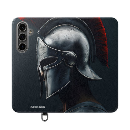 Hopeinen Spartan - Samsung S24 Plus -lompakkokotelo