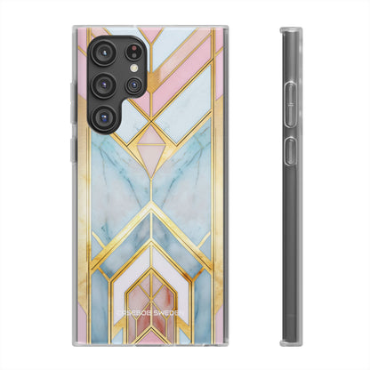 Gold Pink Art Deco - Flexi Samsung S22 Handyhülle